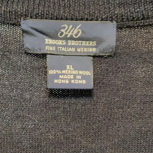 Brooks Brothers 346 100% Merino Wool Argyle Vest size L - Picture 3 of 3